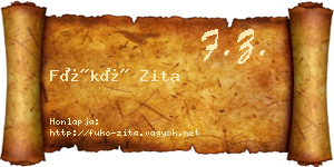 Fükő Zita névjegykártya